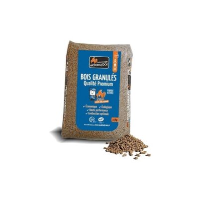Holzpellets WOODSTOCK Premium-Qualität – Palette mit 78 Säcken à 15 kg