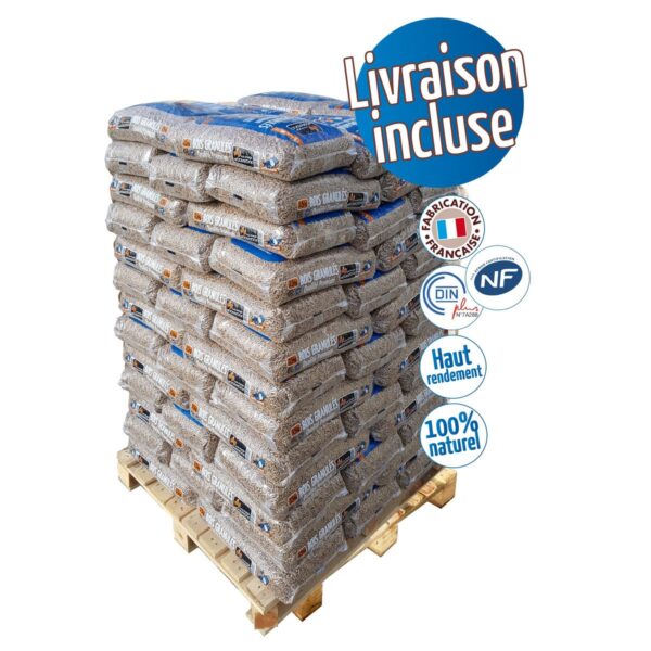 Holzpellets WOODSTOCK – 1 Palette mit 78 Säcken à 15 kg