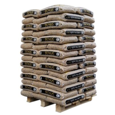 HOLZGRANULAT  BONUS – PALETTE MIT 70 SÄCKEN À 15 KG