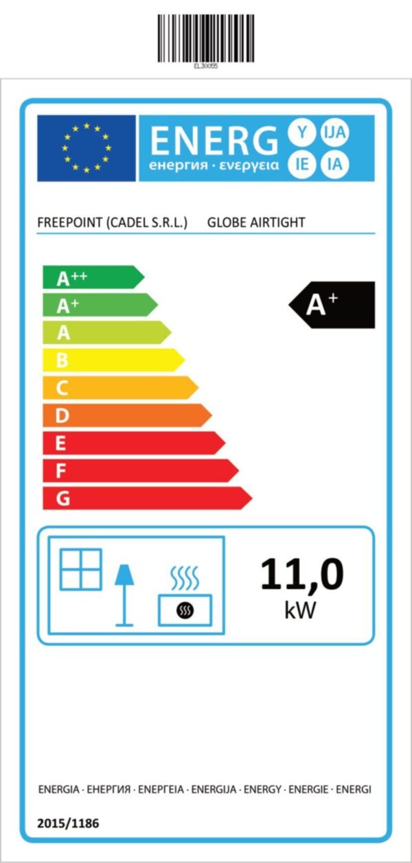 Globe 11 kW weißer versiegelter Pelletofen – FREEPOINT – Bild 2