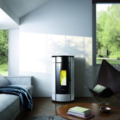 Globe 11 kW weißer versiegelter Pelletofen – FREEPOINT