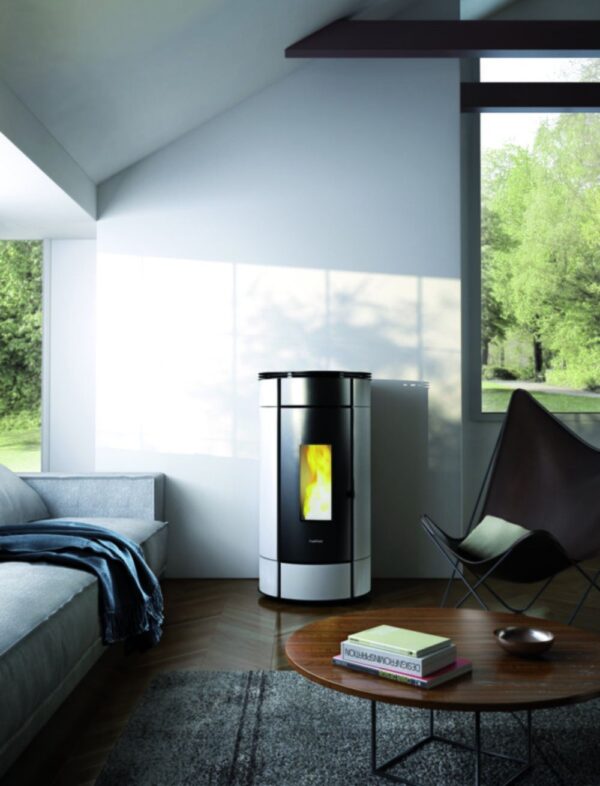 Globe 11 kW weißer versiegelter Pelletofen – FREEPOINT