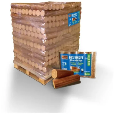 Gepresste Holzscheite – Palette mit 104 Paketen à 5 Holzscheite – WOODSTOCK